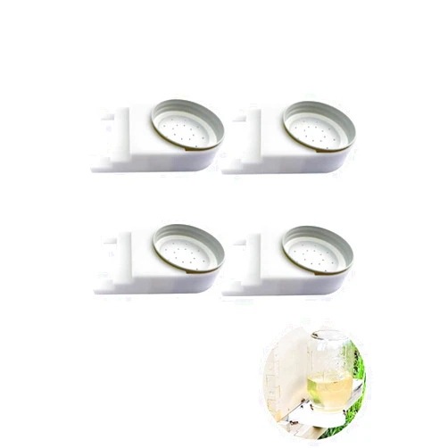 XILEWHZF Bee Feeder-Easy to Install Honey Feeder,Water and Sugar Syrup Entrance or Top Dispenser - Beekeeper Tools, (4 Pack)