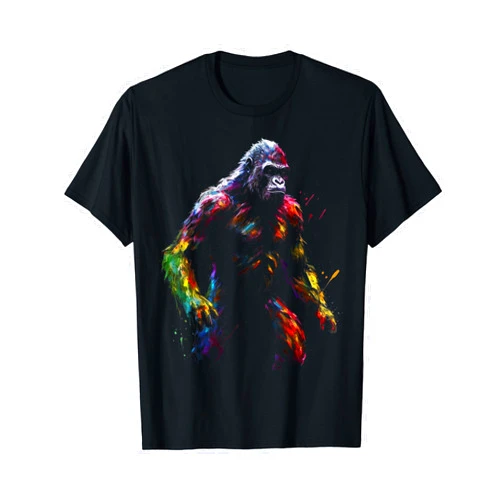 @n!mal Gorilla Artwork Colourful Animal Art Gorilla T-Shirt
