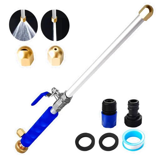 Incycall 2024 Upgraded Jet Nozzle, Standar-Pressure Garden Hose Power Washer with Dual Nozzles and Quick Connectors, Blue
