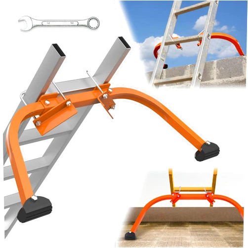 VONLX Ladder Stabilizer Accessory for Roof Gutter with Wrench, Wing Span Wall Ladder Standoff, roof Ladder stabilizer Easily attaches with U Bolt, Stabilized Support, 375 lbs Weight Rating