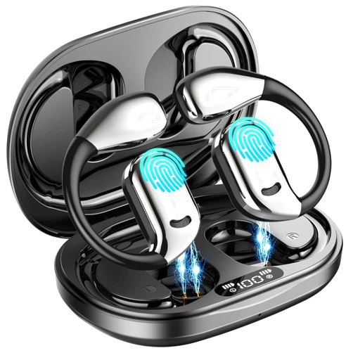R'hllor AI Translation Earbuds Real Time, Wireless Earbuds,3-in-1 Language Translator Earbuds, Two-Way Open Ear Headphones, HD Sound,Noise Canceling Ear Buds Wireless Bluetooth Earbuds for Travel, Business
