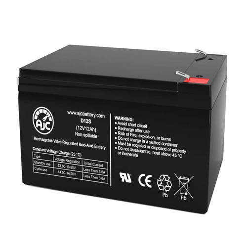 AJC Battery Compatible with Spinshot Player 12V 12Ah Tennis Ball Machine Battery