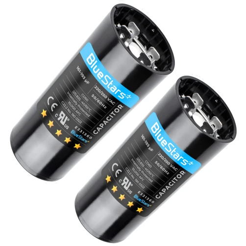 BlueStars 2 Packs 161-193 uf MFD 50/60 Hz 220-250 VAC Volts Round Start Capacitor by BlueStars - Universal Fit for Air Conditioners