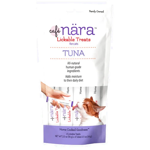Cafe Nara Café Nara Tuna Flavored Lickable Treats for Cats (Pack of 4-14g Tubes, 56 g/2 oz)
