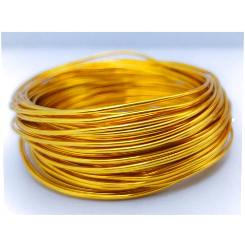 ABOKOY 18 Gauge Anodized Aluminum Wire 98 Feet for Jewelry Making Craft DIY（1mm,Light Gold,41014）