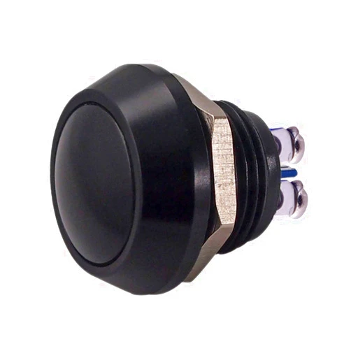 Nicbobo URTONE Momentary Push Button Switch, UR123, 1NO SPST DC/AC 36V 2A Aluminum Alloy Metal Shell Suitable for 12mm 1/2