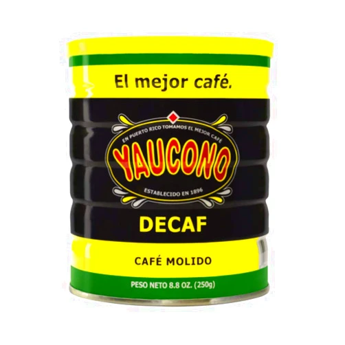 Yaucono Decaf Ground Coffee 8.8 Ounce Canister (Pack of 1)