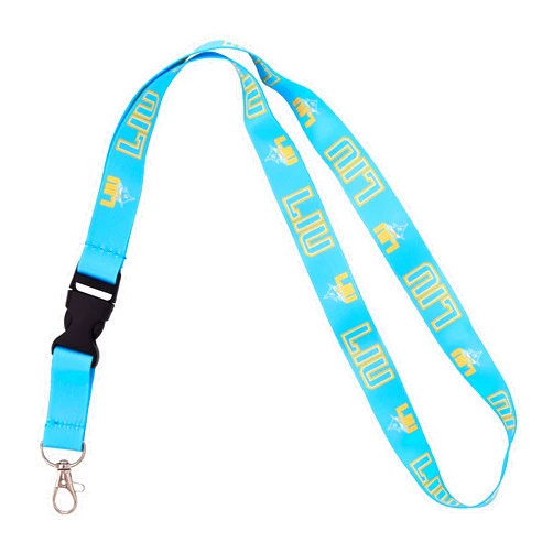 Desert Cactus Long Island University Lanyard LIU Sharks Car Keys ID Badge Holder Keychain Detachable Breakaway Snap Buckle (Blue)