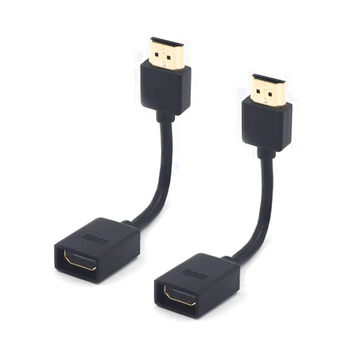 VCE 2-Pack HDMI Male to Female Swivel Adapter HDMI Extension Gold Plated Converter for Google Chrome Cast, Roku Streaming Stick