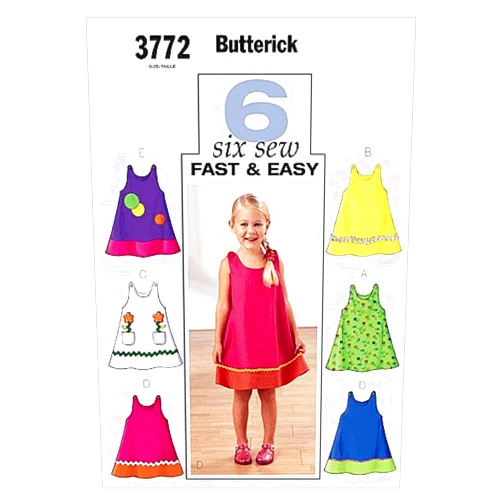BUTTERICK PATTERNS B3772 Toddler's & Children's Dress, Size 1-2-3