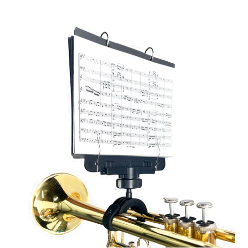 MusBoard Marching Lyre MB-TC10, Adjustable Marching Band Music Lyre for Trumpet, Mellophone and Clarinet with 10 Pages, Holds 20 Sheets of Music