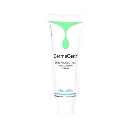DermaRite's DermaCerin Skin Protectant Moisturizing Cream - Unscented Daily Hand and Body Moisturizer Barrier Cream - 4 oz. Tube, 1 Count