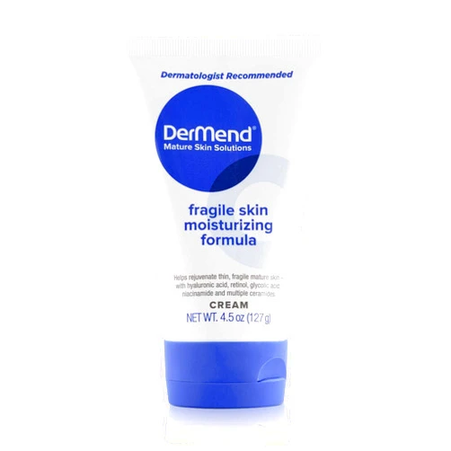 DerMend Mature Skin Solutions Dermend Specialized Fragile Skin Moisturizing Cream: Formula to Restore & Rejuvenate Mature Skin - Daily Moisturizer & Anti Wrinkle Cream for Firming & Strengthening Thin, Aging Skin - 4.5 Oz Tube
