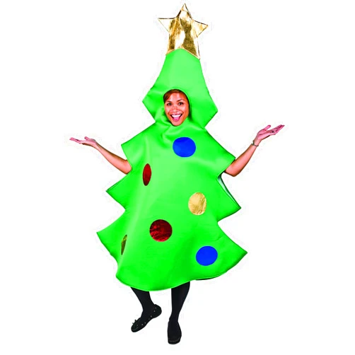 Oriental Trading Christmas Tree Costume Adult - Premium Polyester Holiday Party Outfit for Men & Women | Funny Festive Costume for Xmas Parties, Office Events & Photo Shoots | One Size Fits Most