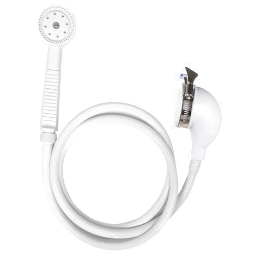 Rocky Mountain Goods RMG Portable Hand Held Shower Sprayer for Bathtubs without Diverter - 42” Rubber Shower Hose and Sprayer - Convert Bathtub to Shower - Clamp to Secure Nozzle - Softer Rubber Connection