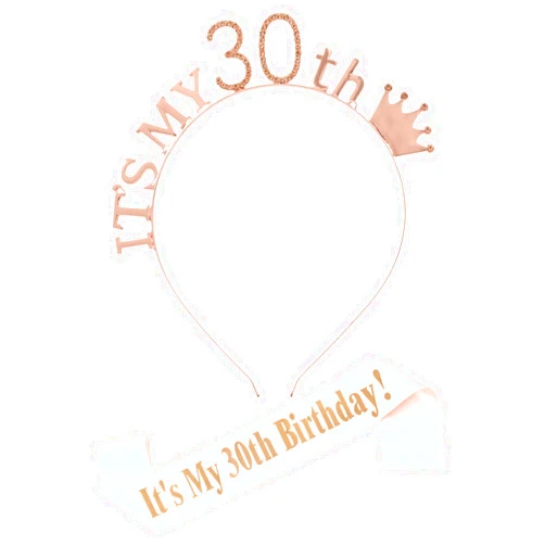 MGJSRNH 30th Birthday Decorations for Girl,30th Birthday Sash, Rose Gold Crown/Tiara for Women,Rhinestone Headbands for Party Decorate