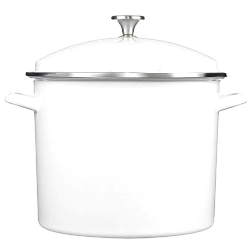 Cuisinart Enamel Stockpot with Cover, 16-Quart, White