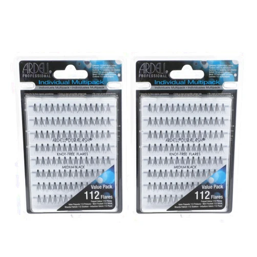 Ardell False Eyelashes Multipack Knot-Free Individuals Medium Black, 2-Pack