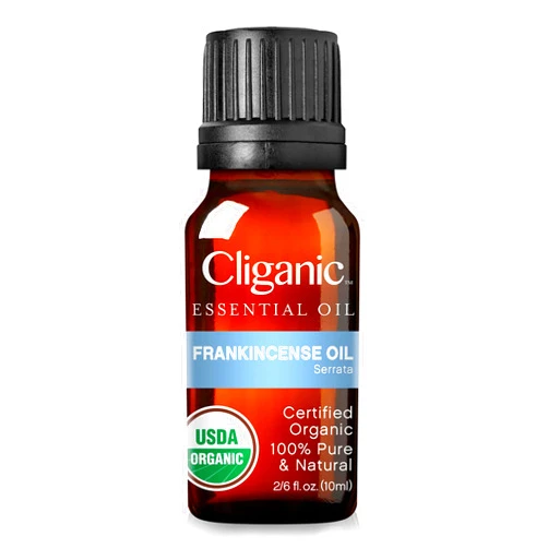 Cliganic USDA Organic Frankincense Essential Oil - Boswellia Serrata, 100% Pure Natural Undiluted, for Aromatherapy | Non-GMO Verified