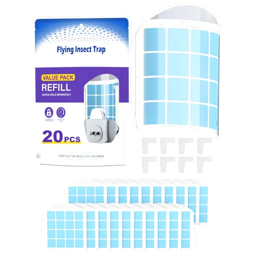 LRFY 20 PCS Frameless Refill Cards Compatible with ZEVO Plug-in Light M364 and Max, 100% Fit Replacement Refill Cards Glue Cards, Super Value Combo