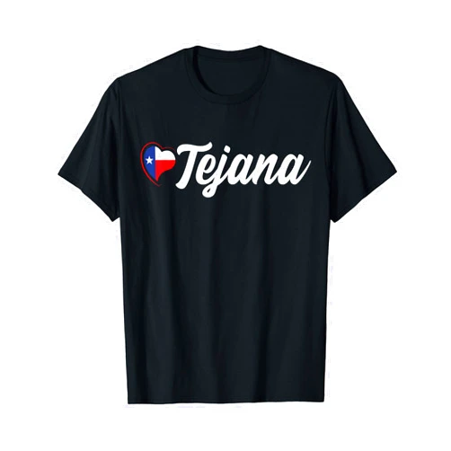 Tejana Shirts for Women Designs Tejana with Texas Flag Heart, Tejana T-Shirt