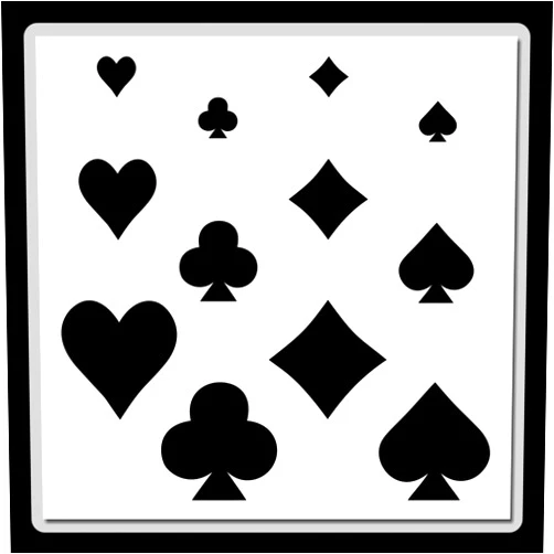 LAIR EFFECTS 12 X 12-inch Playing Card Suits, Reusable Craft Stencil 1, 2 and 3 inches. Heart, Club, Diamond and Spade.