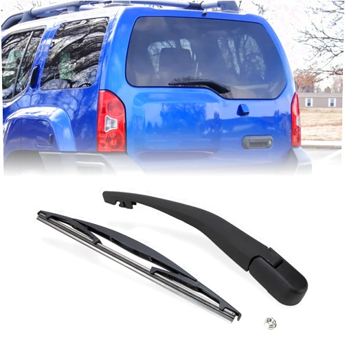 Shopauto Rear Windshield Wiper Arm Blade Assembly Kit Compatible with 2005-2015 Nissan Xterra, Rear Window Wiper Replacement 28781-EA000, 28782-EA000, 28790-EA000