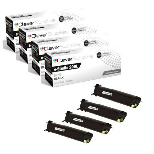 Clever Supplies CS Compatible Toner Cartridge Replacement for Toshiba e-Studio 206L T4590 Black e-Studio 206L 256 306 356 456 506 Toner Cartridge Black