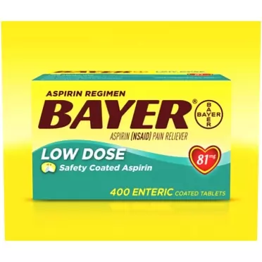 Bayer Aspirin Regimen, Low Dose (81 mg), Enteric Coated, 1 Pack, 400 Count