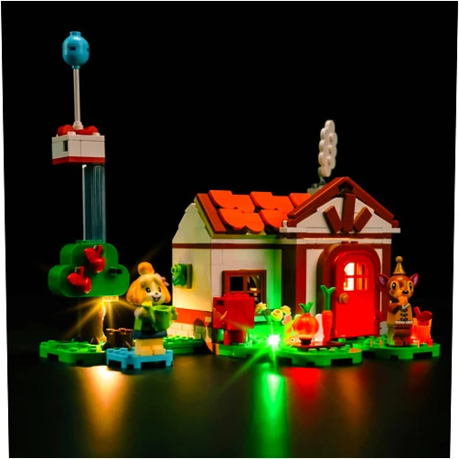 LocoLee LED Light for Lego Animal Crossing Isabelle’s House Visit 77049, Creative Lighting Set Compatible with Lego Isabelle House 77049 Set, Gift for Animal Crossing Fans (No Models Only Light)