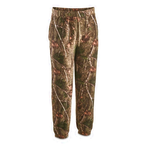 HUNTRITE Men's Camo Fleece Pants, Lightweight, Athletic Jogger Sweatpants with Pockets