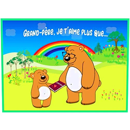 K Francklin Grand-Père je t'aime plus que: Raisons pour lesquelles j'aime mon grand-père le carnet à remplir et à offrir (Animaux de A à Z) (French Edition)