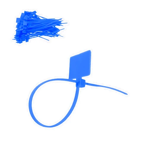 Crapyt Blue Nylon Cable Zip Ties with Lable Tag 100 PCS 6 Inch Writable Heavy Duty Cord Tags Marker Label Self-Locking Office/School/Home Indoor/Outdoor Reminding Color Bright Strong Plastic Wire Ties