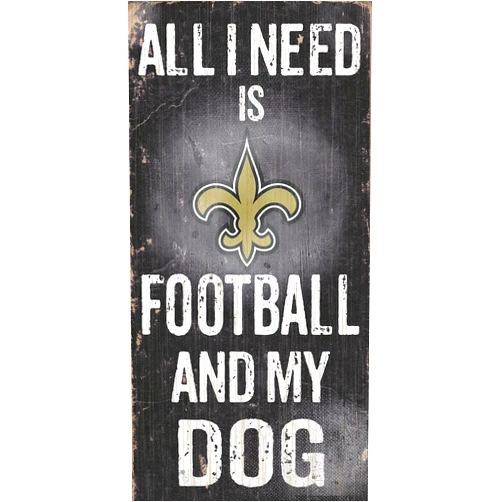 Fan Creations New Orleans Saints Wood Sign - Football and Dog 6