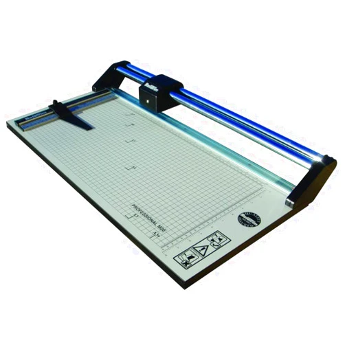 Keencut Rotatrim 60110 15-inch Rotatrim Professional Rotary Trimmer; 1-inch Thick Baseboard; 1/12-inch Edging; Dual Stainless Steel Guide Rails; Self-Sharpening; Up to 3mm Maximum Cut Depth
