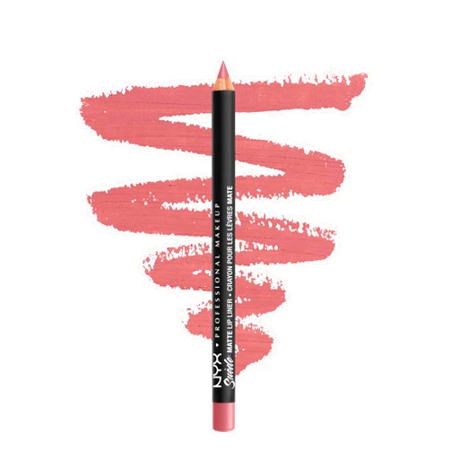 NYX PROFESSIONAL MAKEUP Suede Matte Lip Liner, Velvety-Smooth, Long-Lasting Formula For A Defined Lip Makeup Look - Tea & Cookies (Pink)