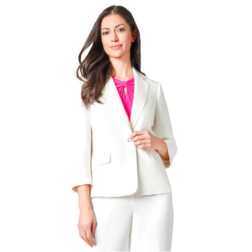Kasper Women's Linen One Jacket W Bttn Sleeves
