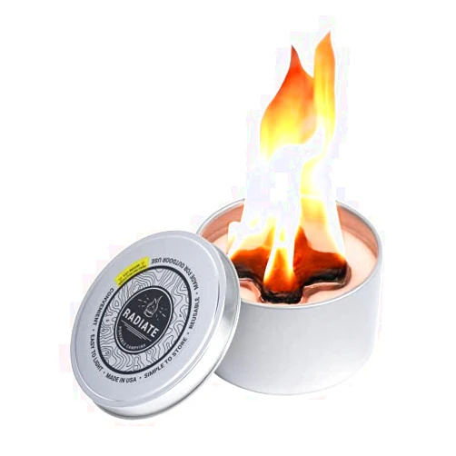 Radiate Portable Campfire: The Go-Anywhere Outdoor Fire Pit - Portable and Convenient - 3 Hours of Warmth and Burn Time - Great for Camping, Picnics, and More - Made in The USA