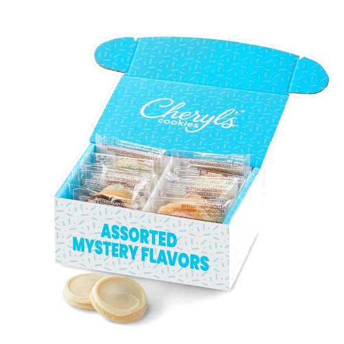 Cheryl's Cookies® Cookie Gift Baskets, Cookie Gift Box w/ 12 Surprise, Assorted Butter Cream Frosted Sugar Cookies, Individually Wrapped, Gourmet, Handmade, Any Occasion, Birthday, Family, Friends