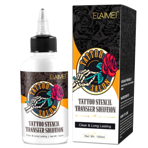 ELCHHIRSCH Tattoo Template Transfer Gel, Stencil Magic Cream, Tattoo Application Solution for Transfer Paper Machine Stencils, Temporary Supplies, 5.1 fl. Oz; ZYNJ1