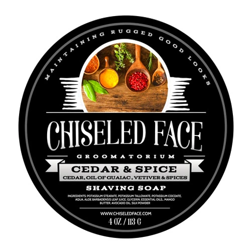 Chiseled Face Groomatorium Cedar & Spice - Handmade Luxury Shaving Soap from Chiseled Face Groomatorium