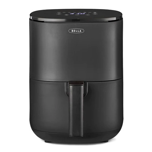 BELLA 3 Qt Touchscreen Air Fryer Oven and 5-in-1 Multicooker with Removable NonstickDishwasher Safe Crisping Tray and Basket, 1400 Watt Heating System, Matte Black