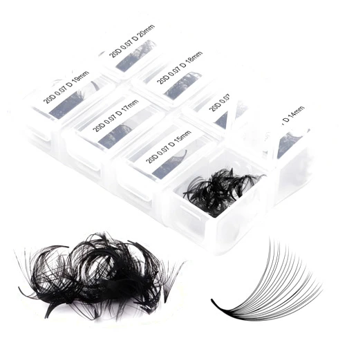 FADLASH Lash Extension FADLASH 20D Premade Fans Eyelash Extensions 600pcs Pre Made Fans Lash Extensions Premade Lash Fans Volume Lash Extensions D Curl Eyelash Extension Premade Fans (20D-0.07D-14-20mm)