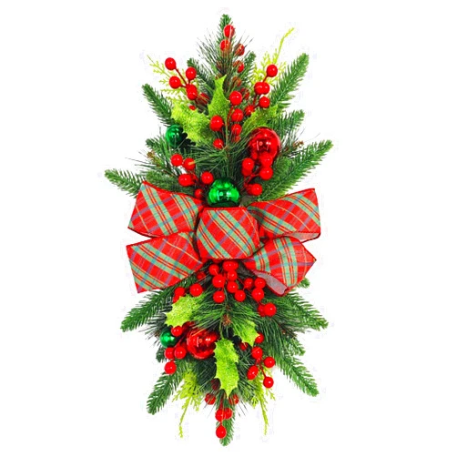 Generic Christmas Decor Christmas Wreaths Artificial Stairs Vintage Christmas Wreath Christmas Rabbit Ear Leaf Wreath Fun Home Decor Christmas Wall Decorations Christmas Door Decorations Fall Decor