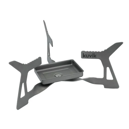 Kuvik Micro Titanium Solid Fuel Stove - Ultralight and Compact Stove for Backpacking, Camping, and Survival