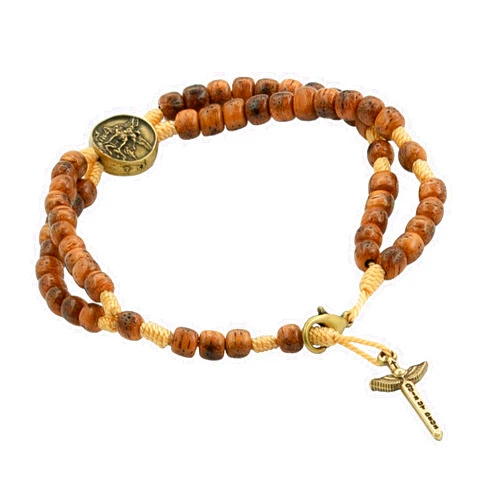 Catholica Shop Saint Michael Devotional Catholic Corded Rosary Bracelet for Men and Women. Made in Brazil