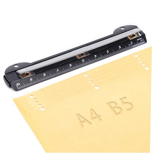 WorkLion 3 Ring Hole Punch for Binder, Portable Puncher, Office Assistant, Black