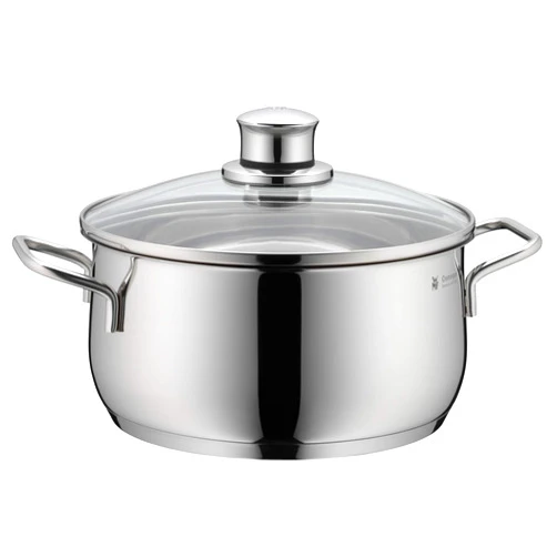 WMF Diadem Plus Low Casserole with Lid, 18/10 Stainless Steel, 24 cm
