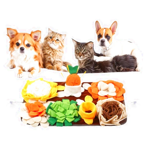 Ameami Snuffle Mat for Dogs Small - Slow Eating and Encourages Natural Foraging Skills, Snuffle Mat Help Stress Relief and Training for Puppies, Cats & Rabbits