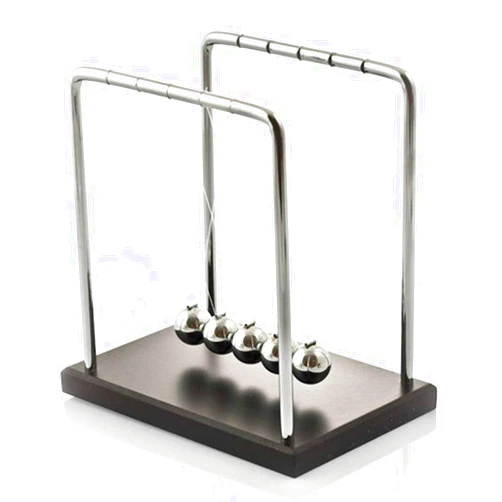 Davi Collection Newtons Cradle/Pendulum Balls, Physics Educational Balance Balls Desktop Decoration Swinging Ball Desk Toy for Office Home Living Room Science Gift
